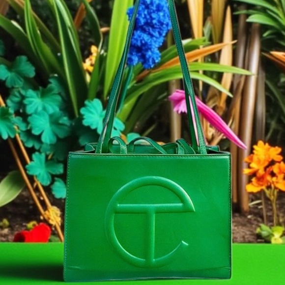 Telfar Green-screen Medium Tote Shoppers Bag - Picture 1 of 6